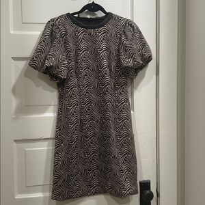 THML Brown and Cream Patterned Dress